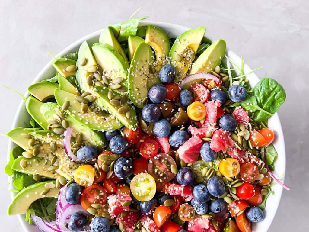 Arugula and Spinach Salad.