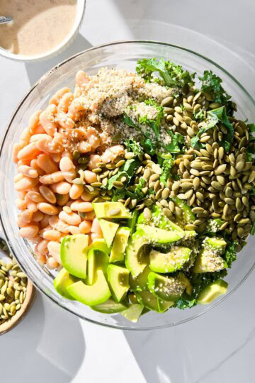 Kale and White Bean Salad Erewhon Copycat.