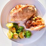 Stuffing stuffed chicken breast.