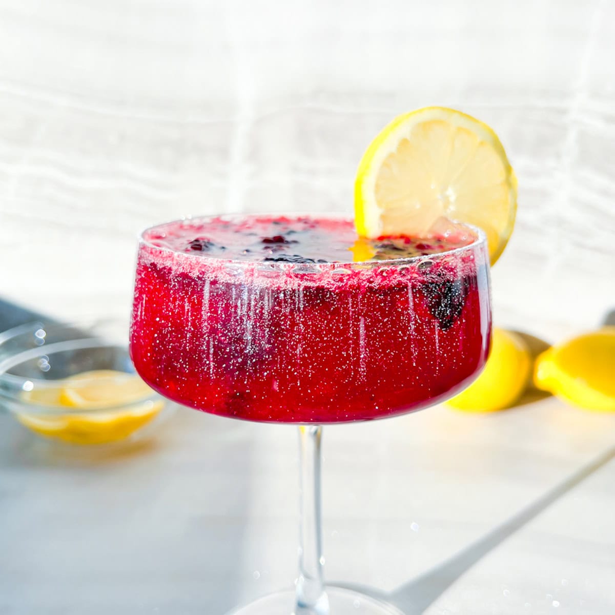 Finished blackberry lemon mocktail.