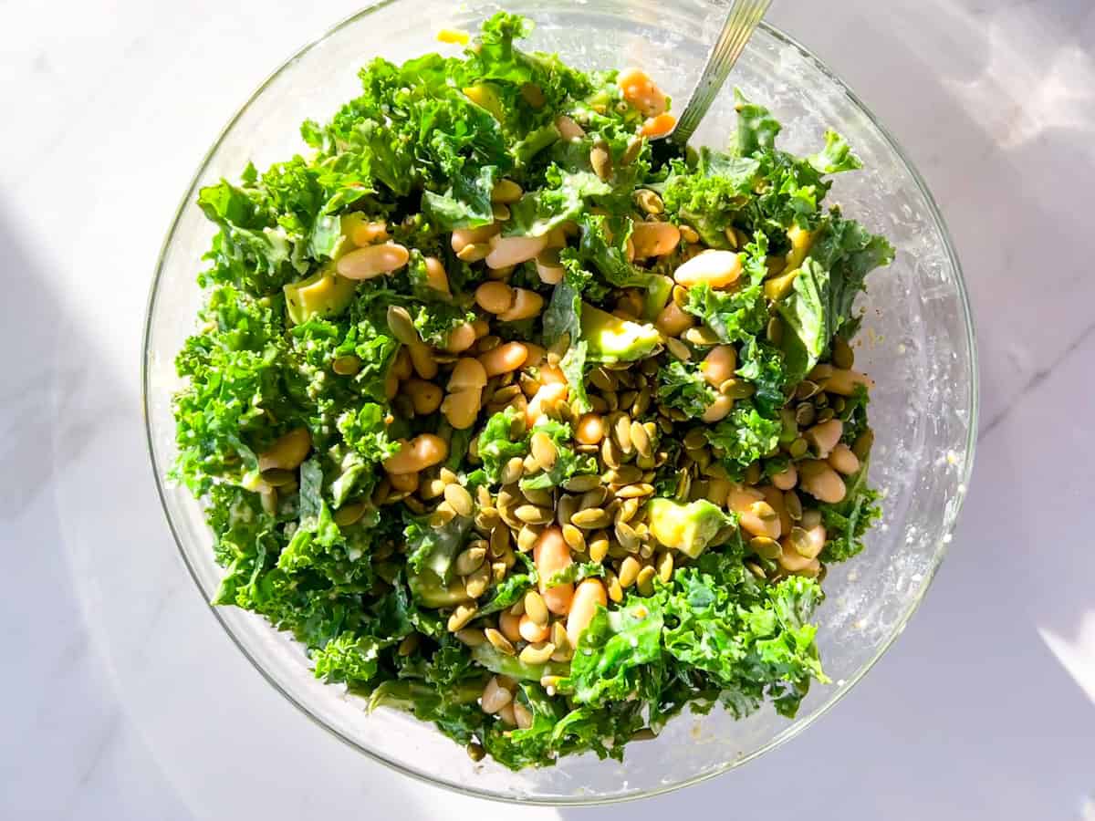 Erewhon bean salad tossed and ready to serve.