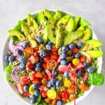 Finished spinach and arugula salad.