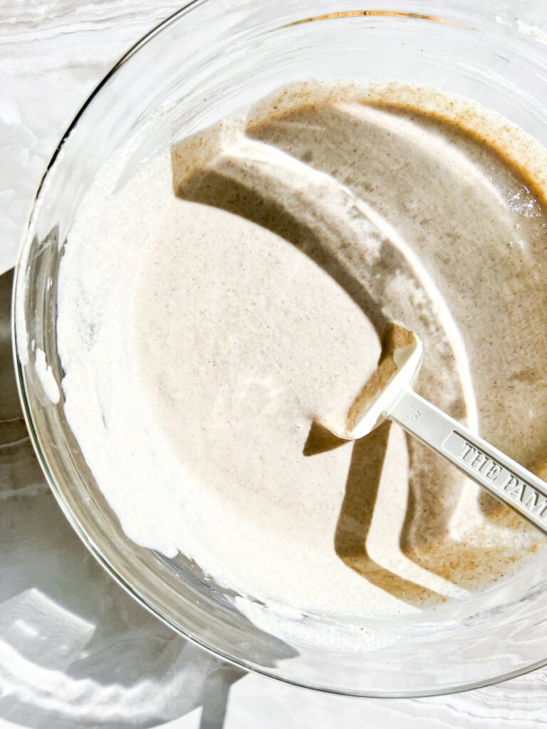 Blended batter.