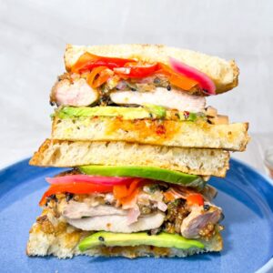 Katsu chicken sandwich made.