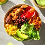 Finished southwest chicken bowls.