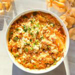 High protein buffalo chicken dip.