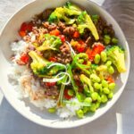 Teriyaki beef bowls.