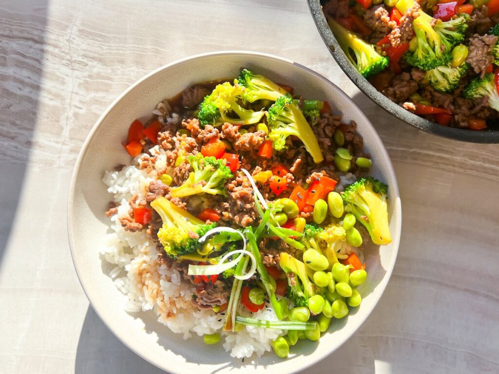 Teriyaki Beef Bowls.