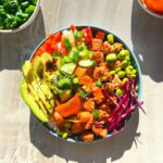 Salmon poke bowls.