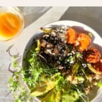 Pinterest image for the ancient grain bowl.