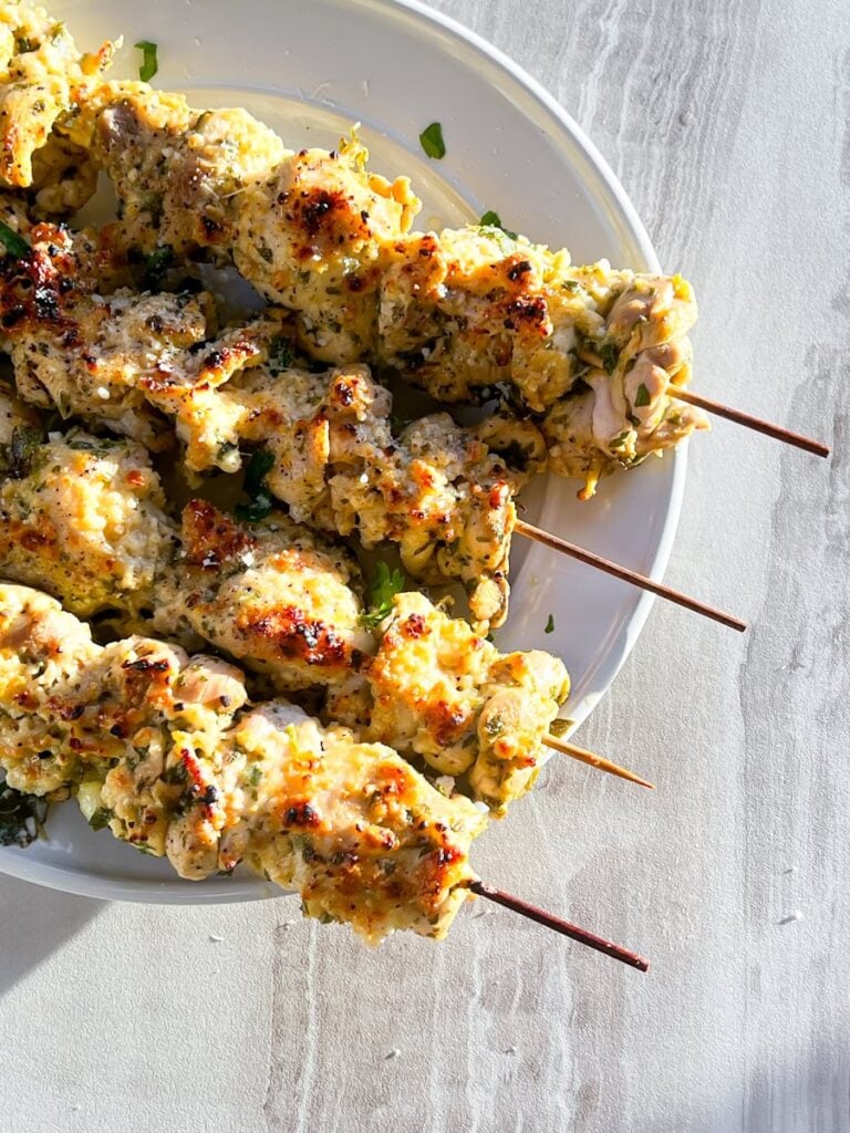 Garlic Parmesan skewers.