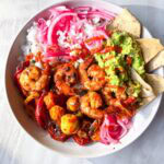 Blackened shrimp burrito bowls.