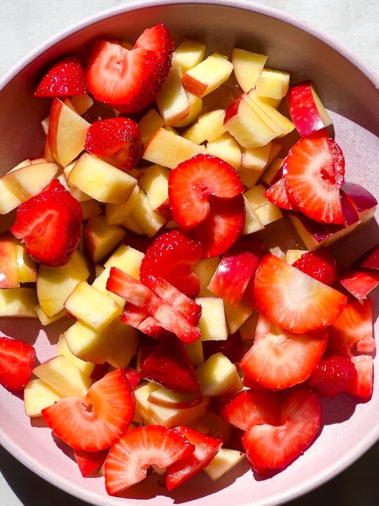 Fruit with crumble.