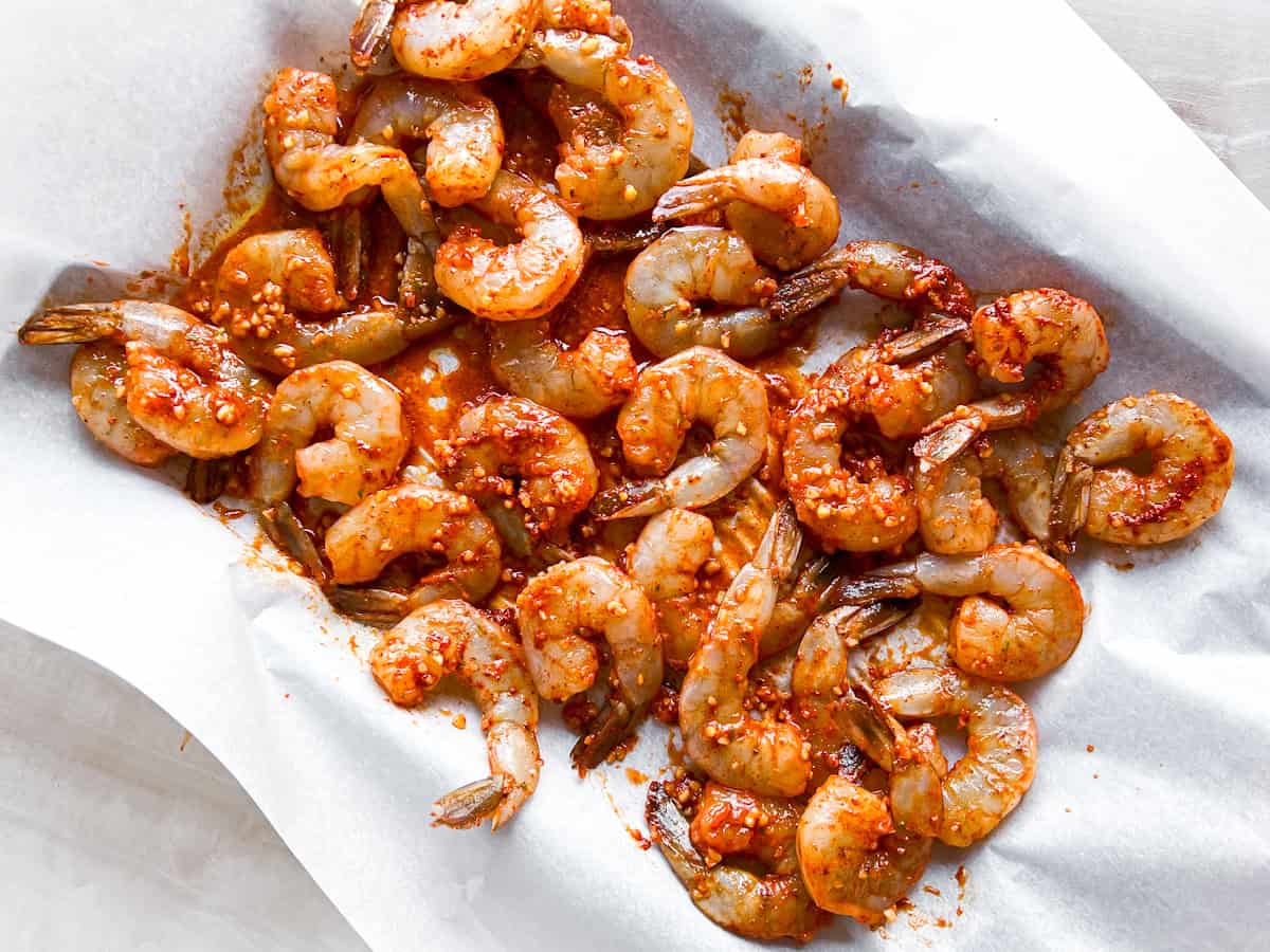 Seasoned shrimp.