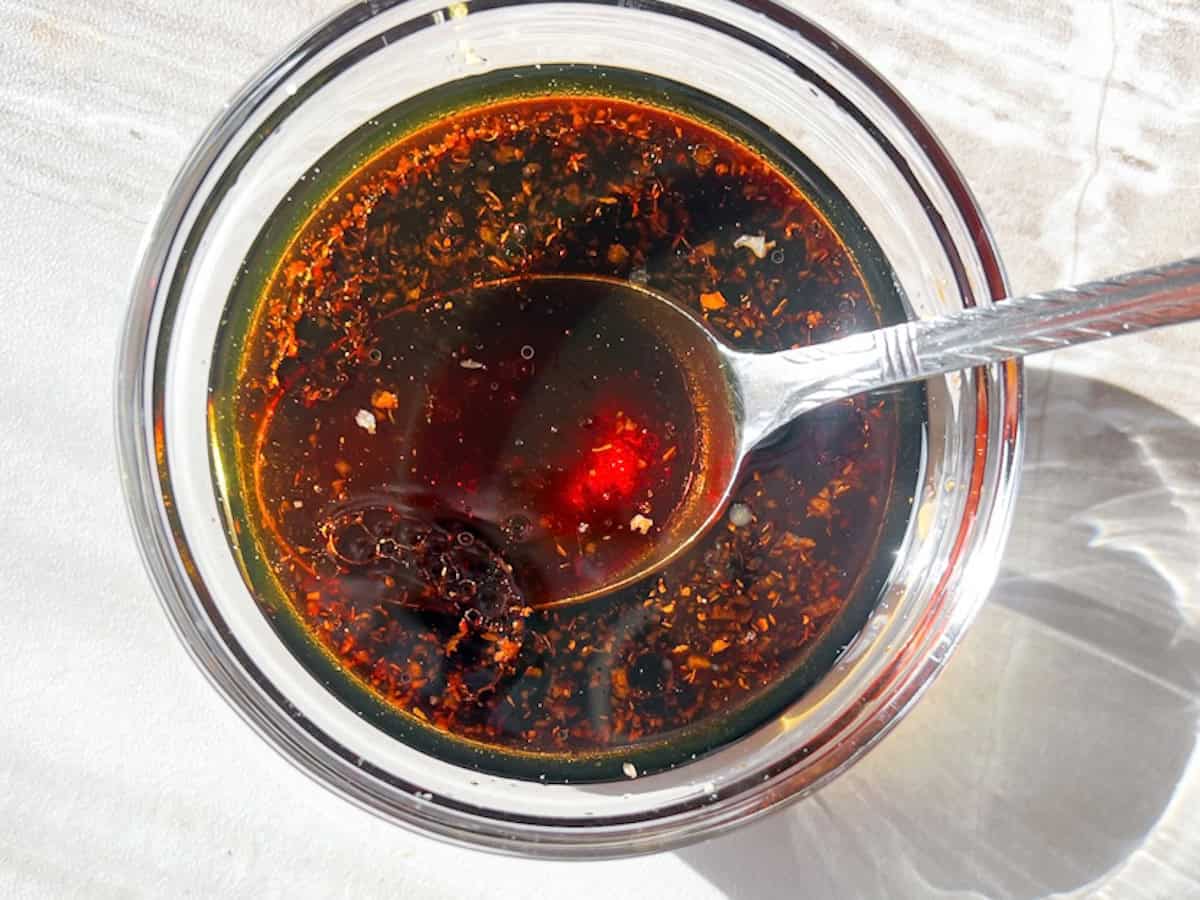 Salmon poke bowl marinade.