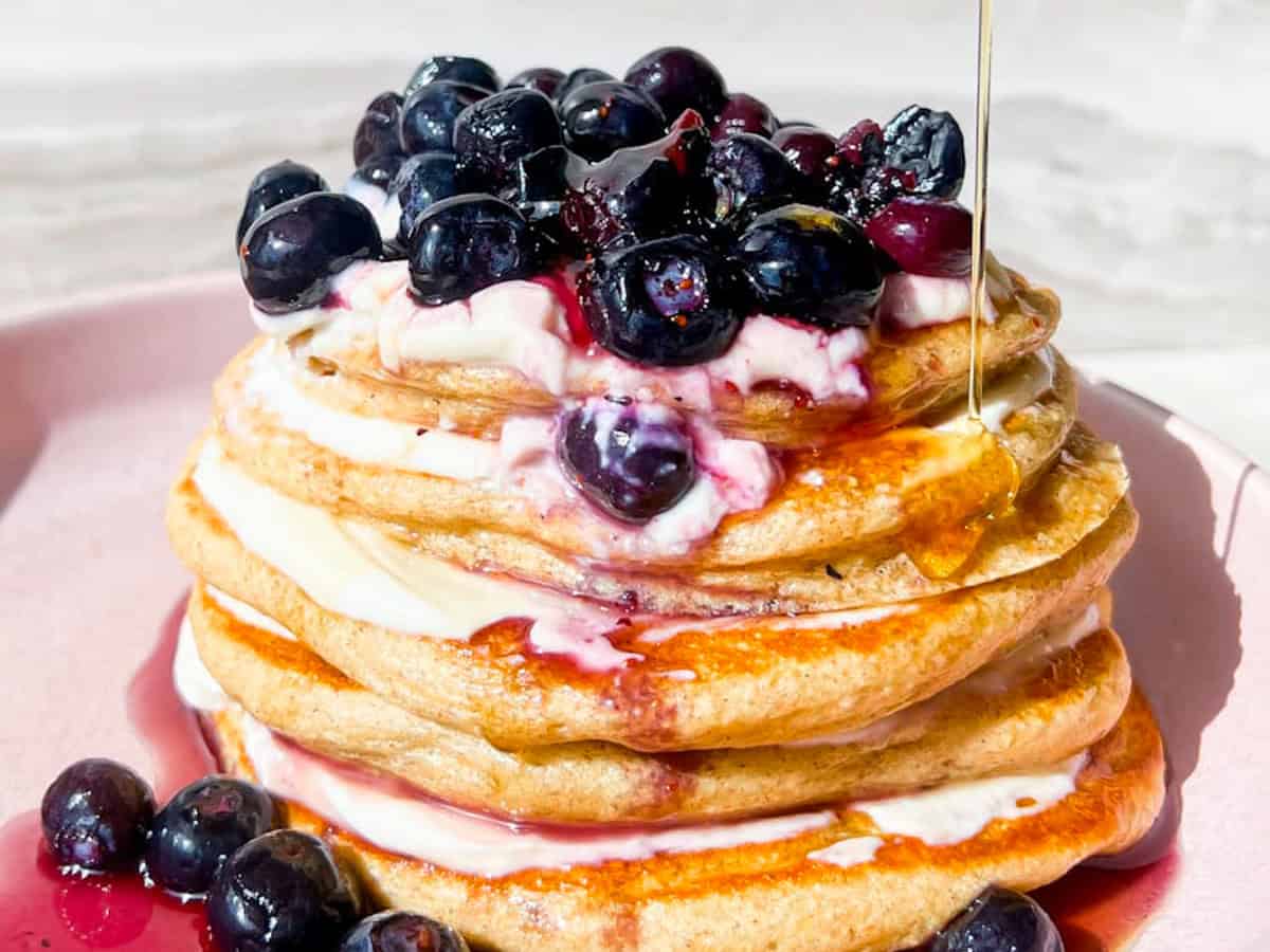 Finished protein pancakes without protein powder.