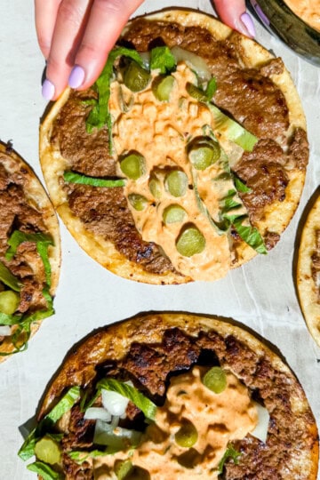 Finished Big Mac Tacos.