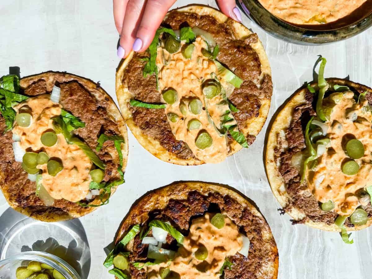 Finished Big Mac Tacos.