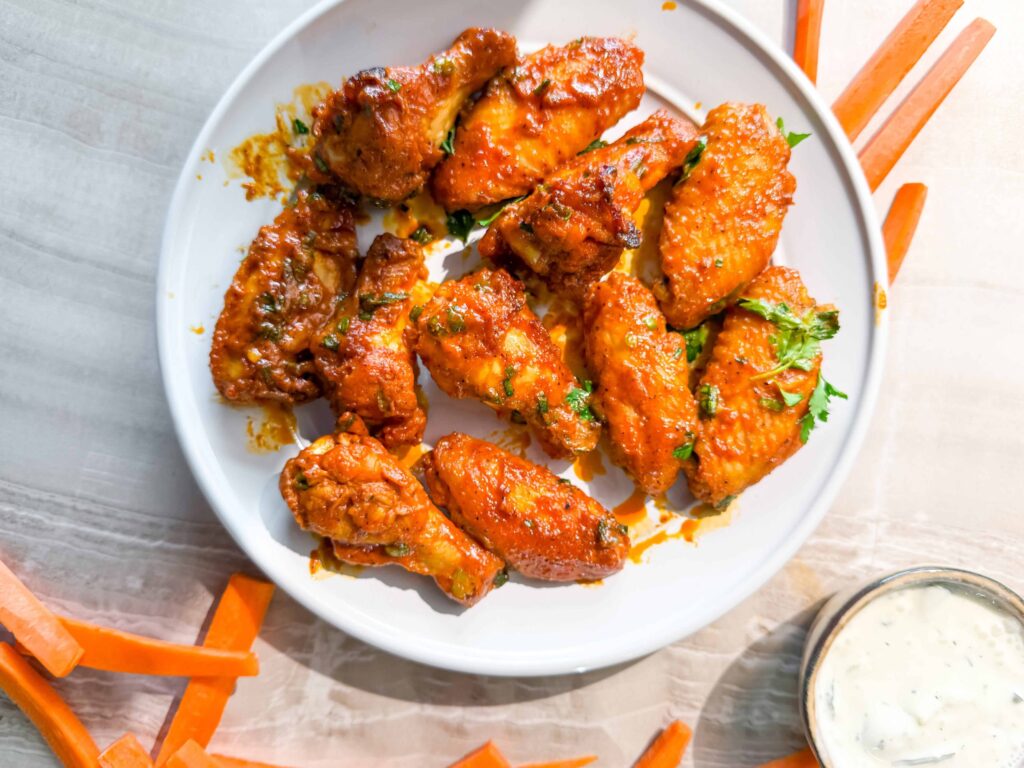Gluten free buffalo chicken wings.