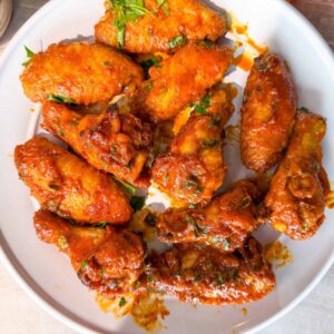 Gluten free buffalo chicken wings.
