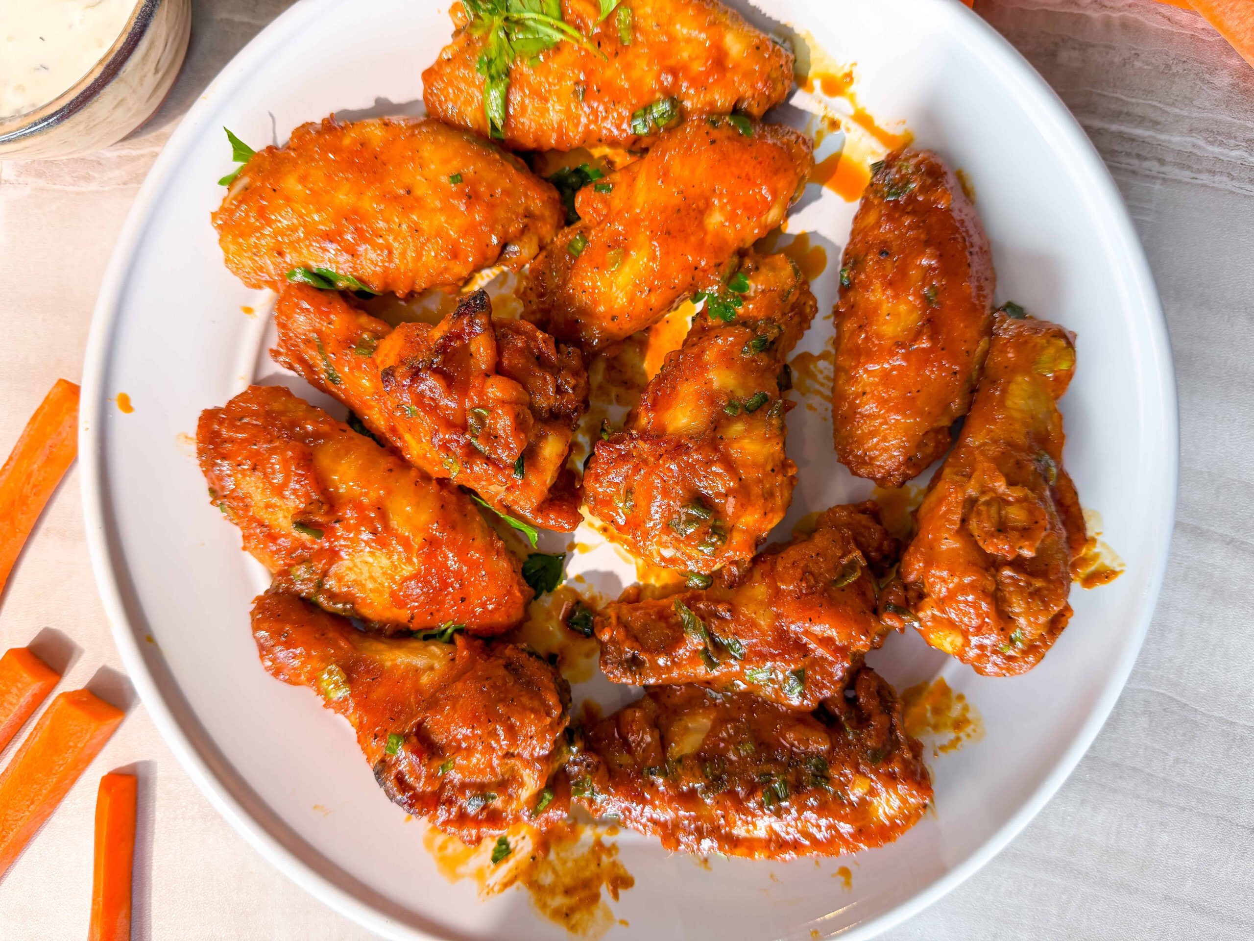 Gluten free buffalo chicken wings.