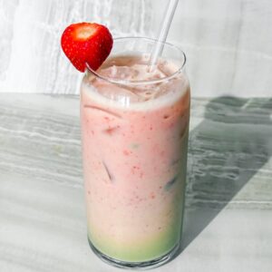 Strawberry Matcha Tea.