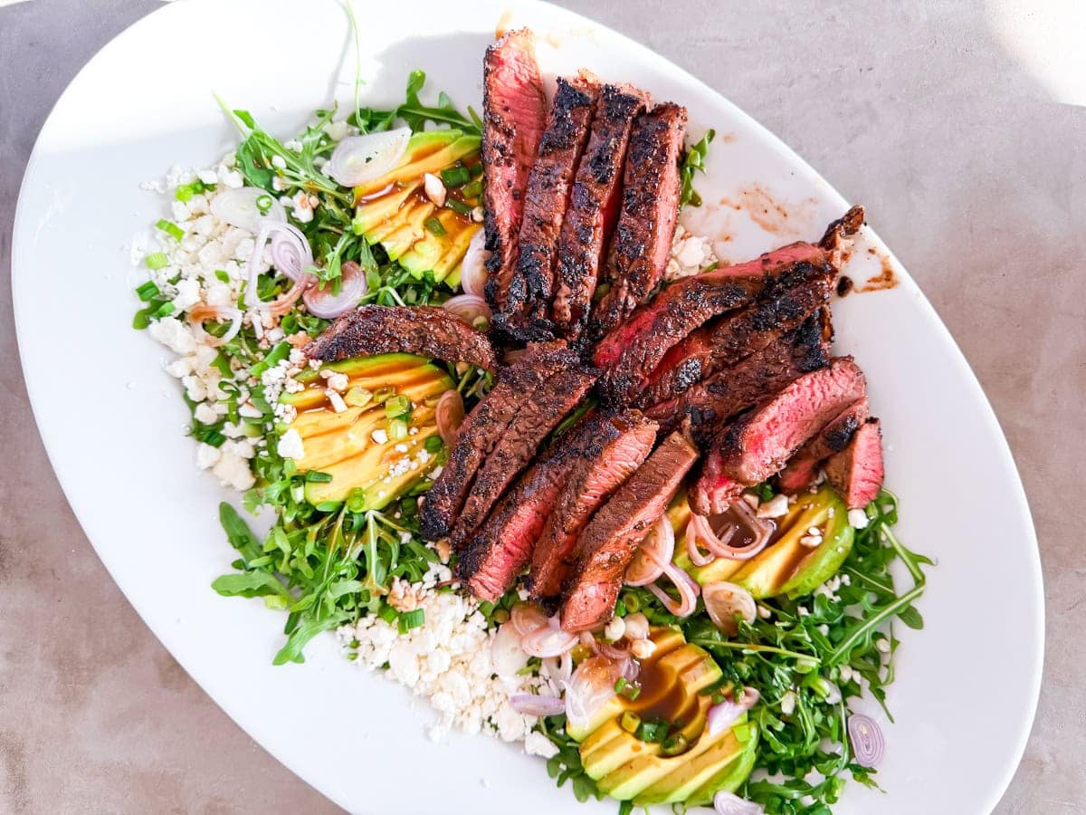 Steak salad.