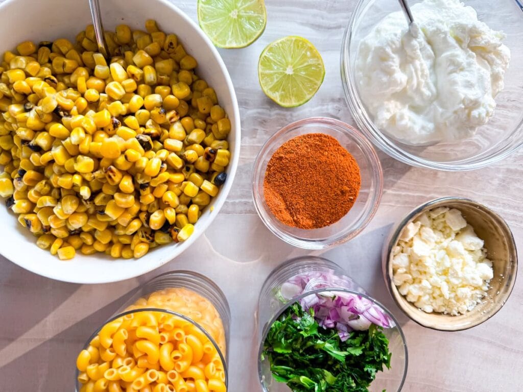 Elote salad ingredients