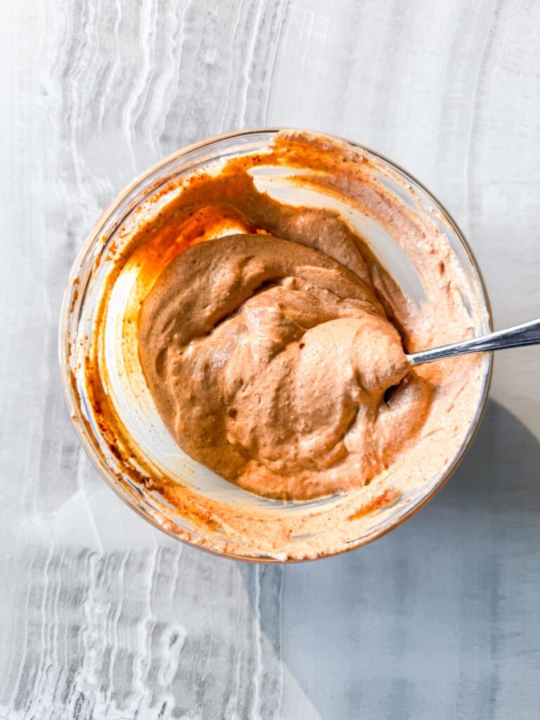 Greek yogurt dressing.