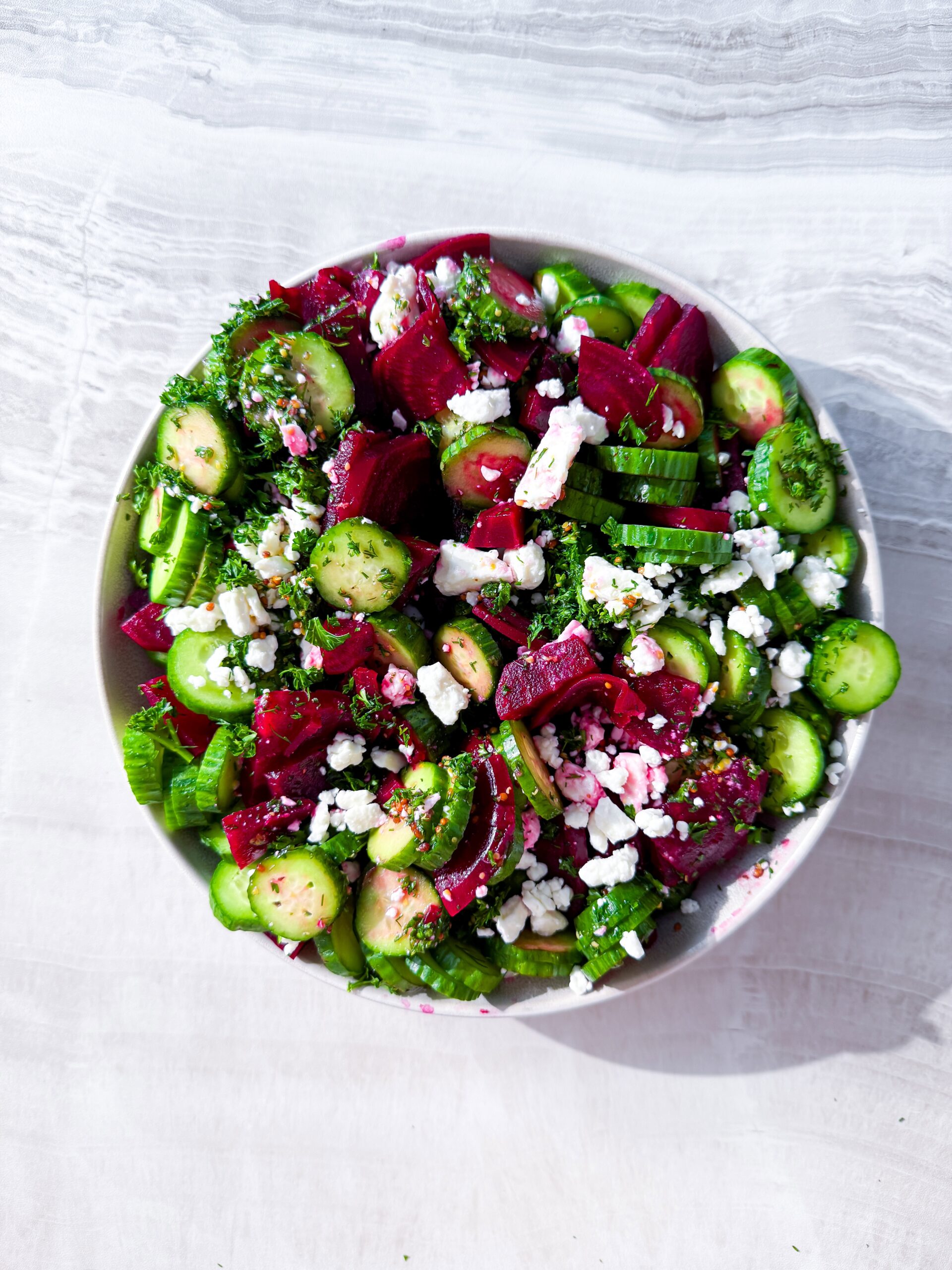 Cucumber beet salad.