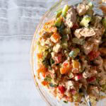 High Protein Buffalo chicken salad.