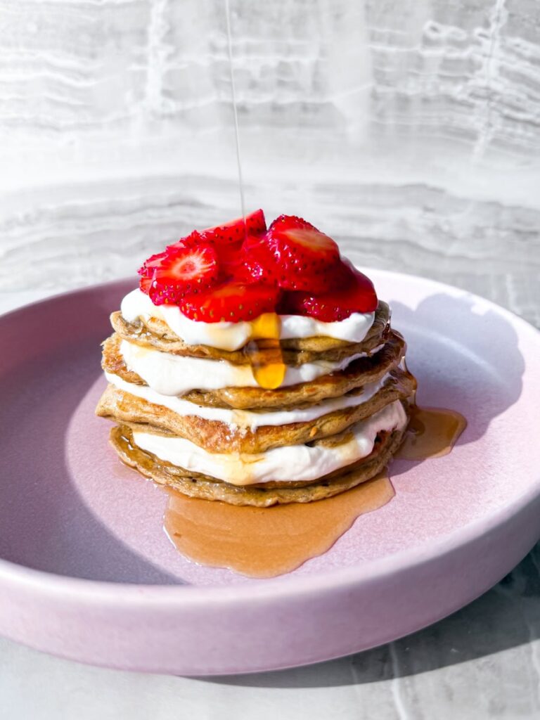 Cottage cheese pancakes.