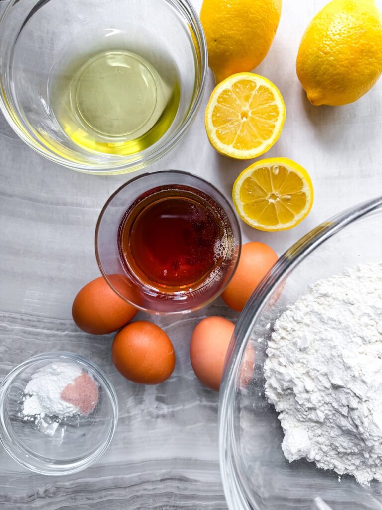Cake ingredients.