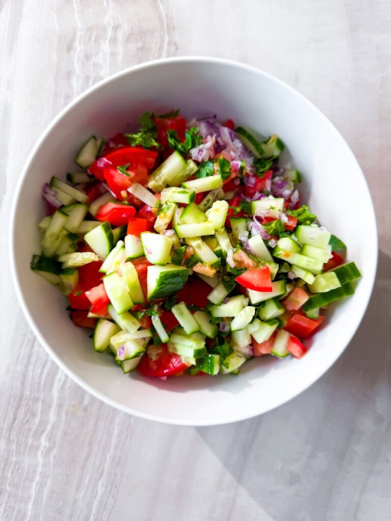 Tossed Mediterranean salad.