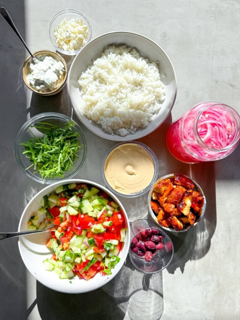 Bowl ingredients.
