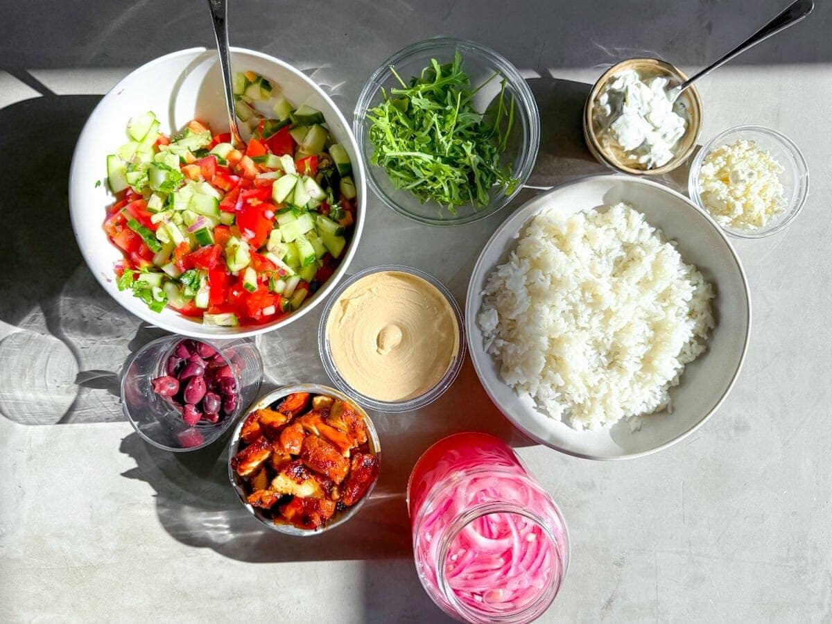 Bowl ingredients.
