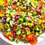Dense bean salad.