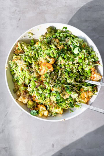 Quinoa edamame salad.