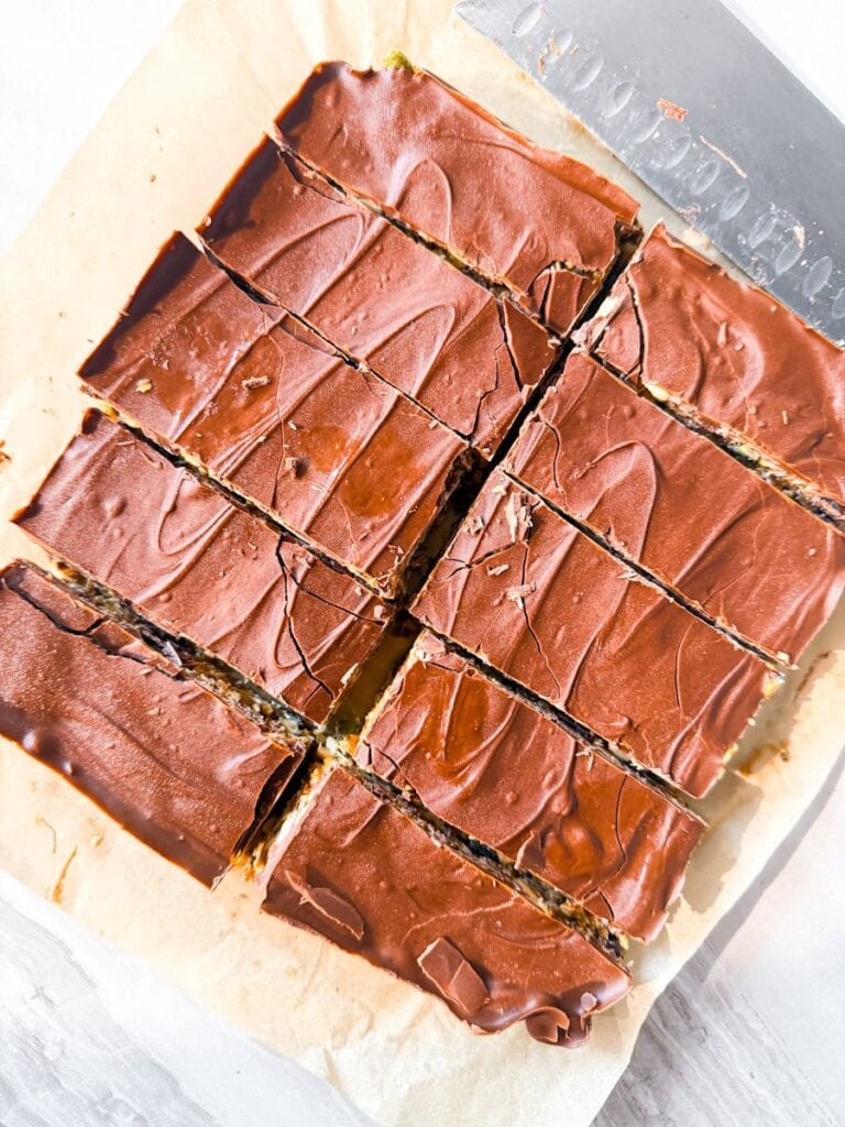 Chocolate covered granola bars.