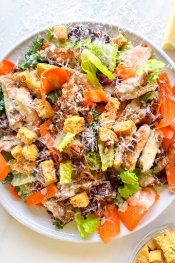 Finished Caesar salad.