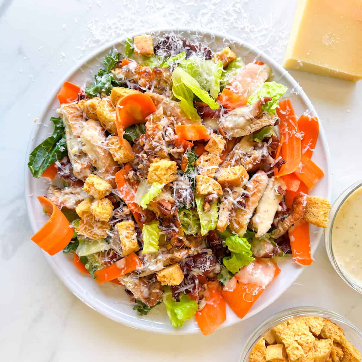 Finished Caesar salad.