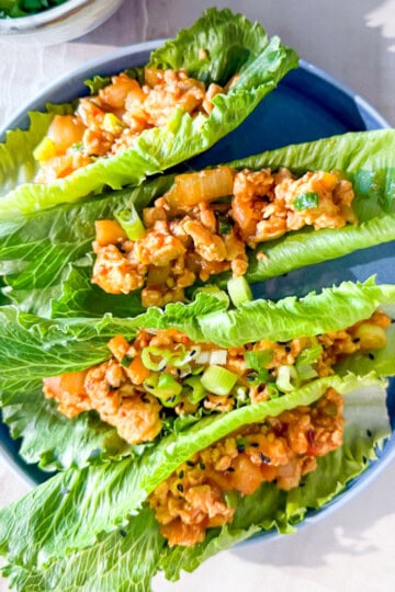 Finished PF chang's chicken lettuce wraps.