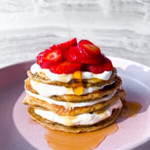 Finished cottage cheese pancakes.