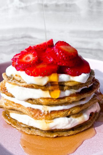 Finished cottage cheese pancakes.