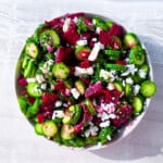 Finished cucumber and beet salad.