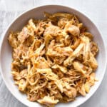 Dutch oven shredded chicken.